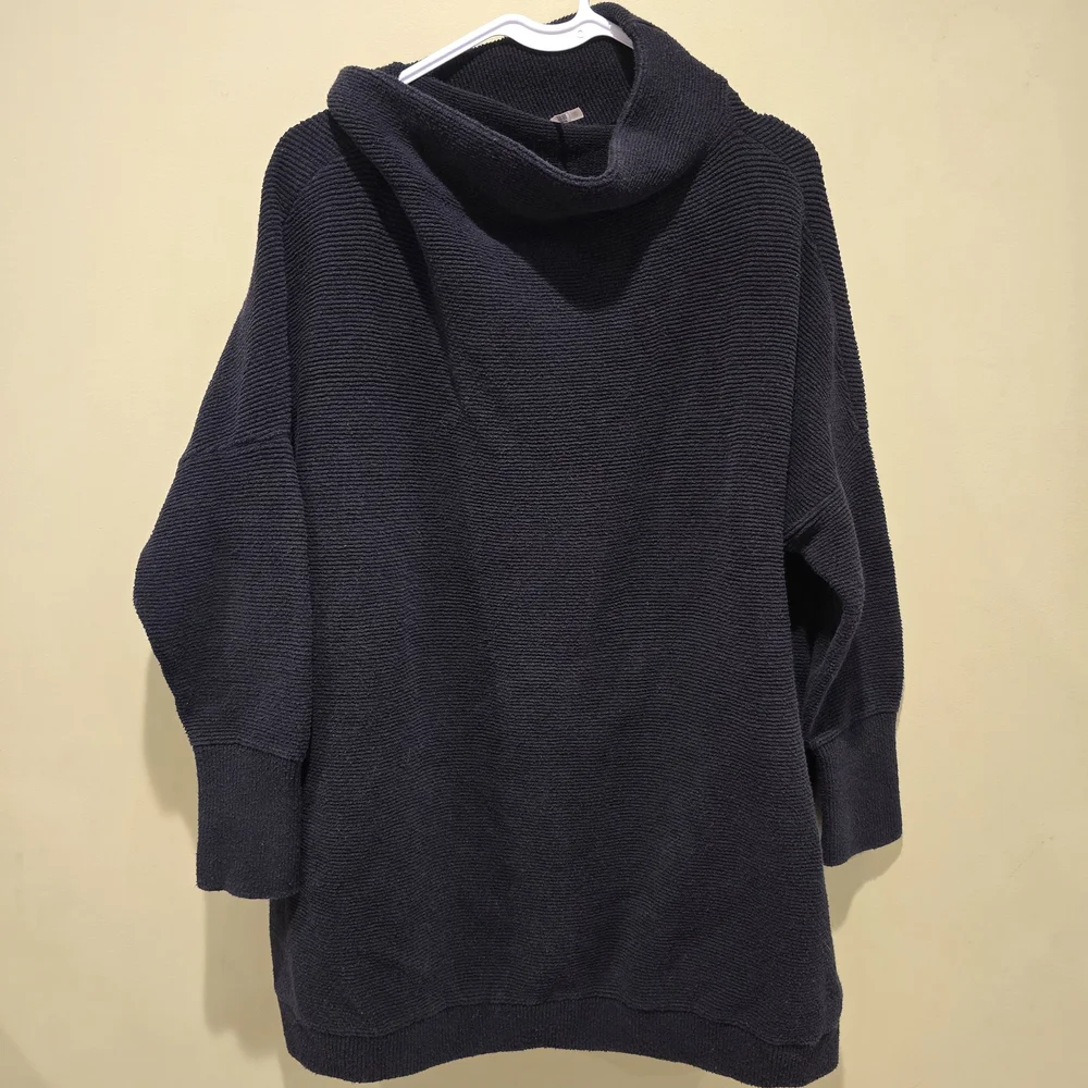 Free People Ottoman Slouchy Cowl Neck Sweater Cotton Blend Size Medium